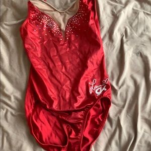 RED GK LEOTARD - CHILD LARGE